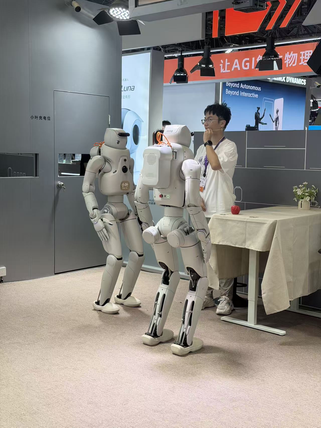人形机器人是现场最醒目的视觉符号之一,但“能动起来”与“能自主完成任务”之间仍有很长距离。